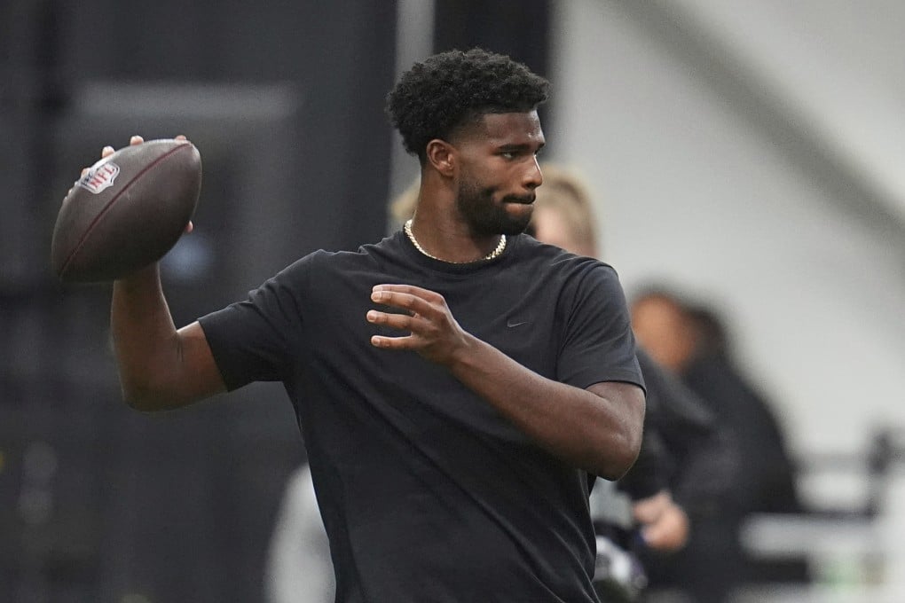 Highly rated Colorado quarterback Shedeur Sanders fell out of the first round of the NFL draft on Thursday night. Photo: AP