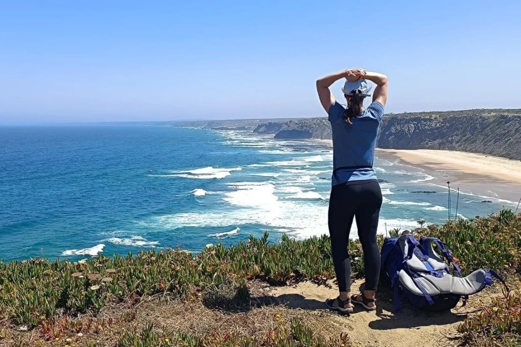 A hiker takes in the view from a section of the Fisherman’s Trail between Aljezur and Arrifana on southern Portugal’s Atlantic coast. Photo: Instagram/letsdothis.adventures