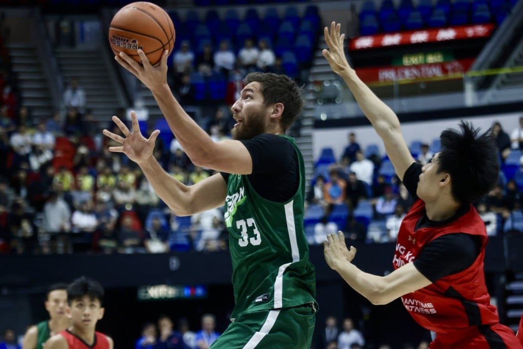 Tycoon’s Duncan Reid goes for the basket during his side’s game against the Hong Kong under-22 side at the Coliseum. Photo: Jonathan Wong