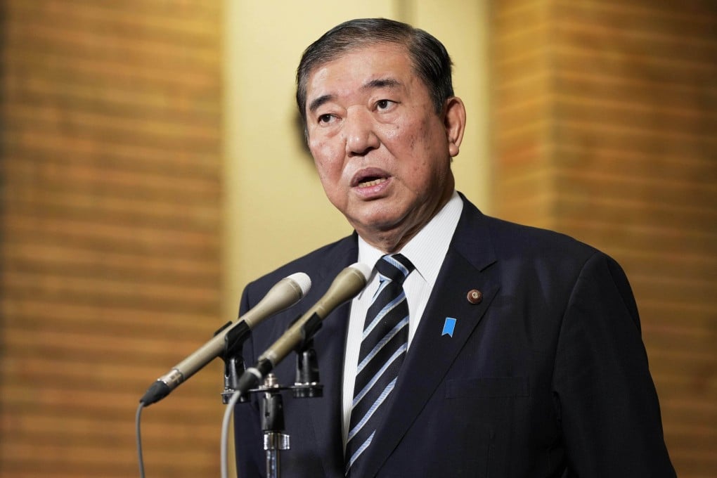 Japanese Prime Minister Shigeru Ishiba speaks to reporters in Tokyo earlier this year. Photo: Kyodo