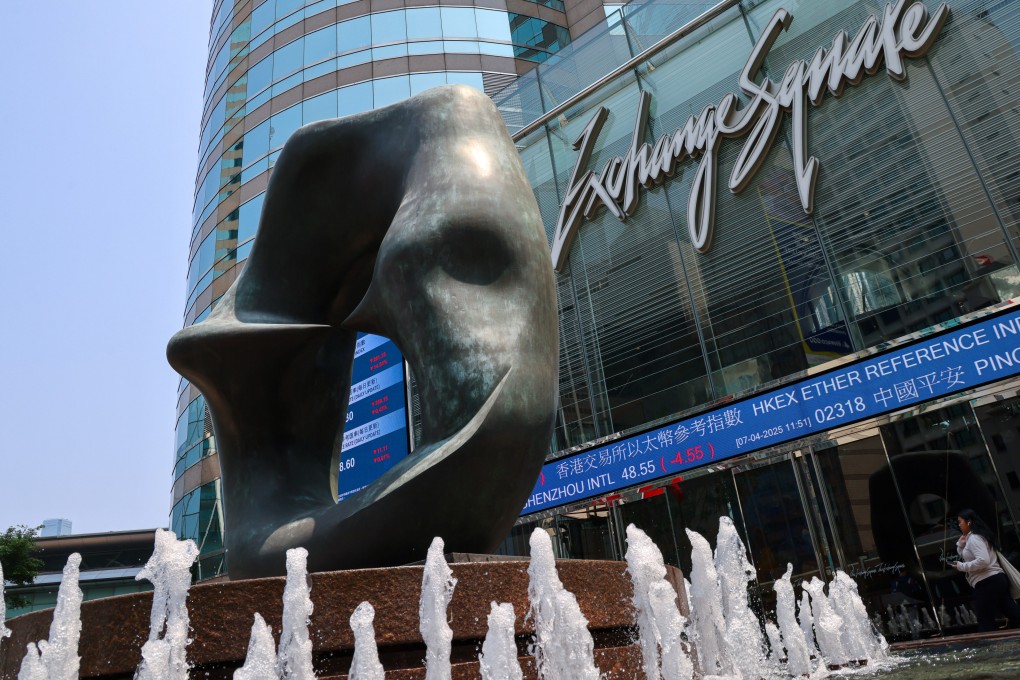 A view of Exchange Square in Central, home of the city’s bourse operator, on April 7, 2025.Photo: Jelly Tse