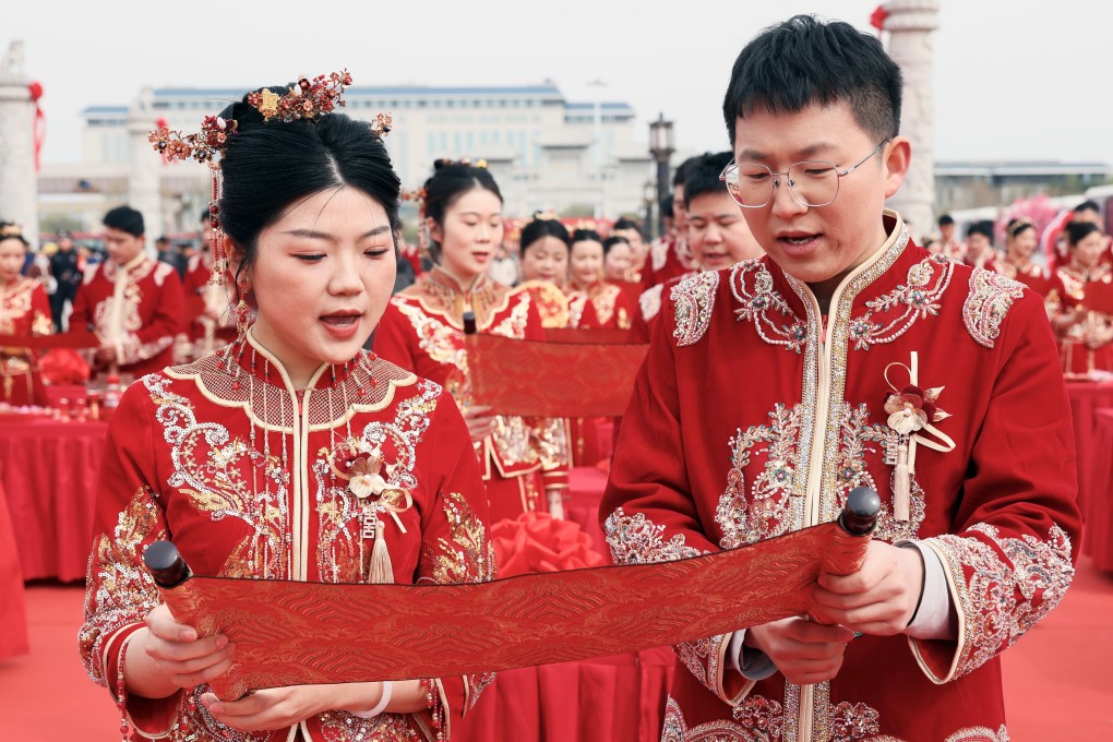 Marriage registrations in China continued to drop in 2025, a worrying sign as the country attempts to combat demographic decline. Photo: Xinhua