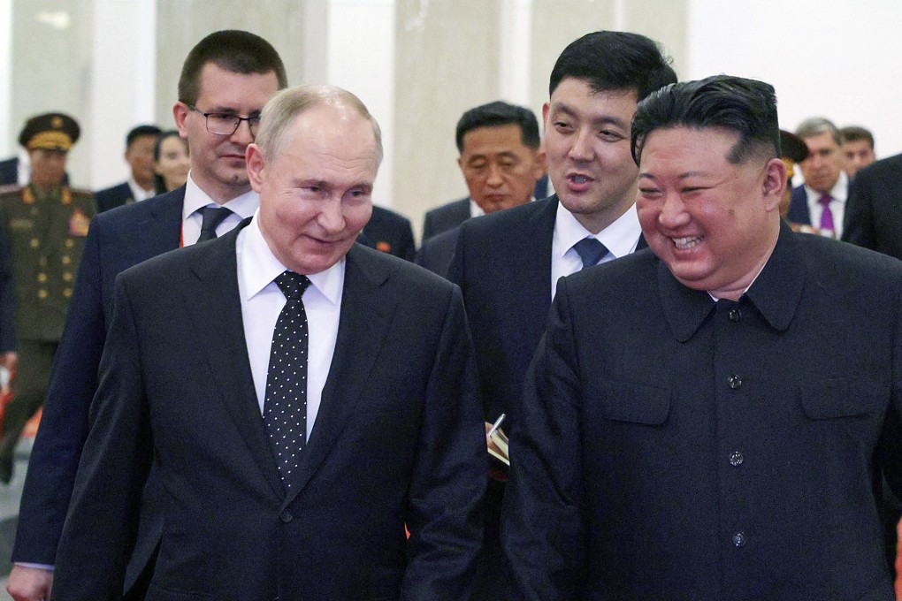 Russian President Vladimir Putin (left) and North Korean leader Kim Jong-un attend a Gala concert in Pyongyang in June 2024. Photo: TNS