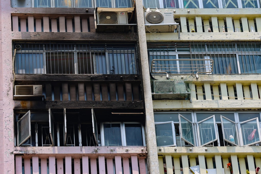The latest blaze at the flat in Wah Shun House was reported to the Fire Services Department at 4.59am on Monday. Photo: Jelly Tse