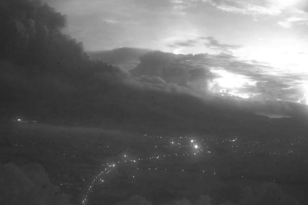 Ash and smoke rises from Bulusan Volcano in Sorsogon province, Philippines, on Monday morning. Photo: Philippine Institute of Volcanology and Seismology/EPA-EFE