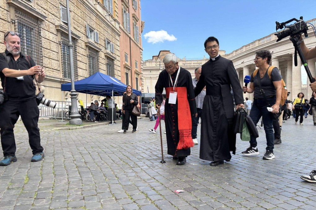 Retired Hong Kong Cardinal Joseph Zen left Hong Kong last Wednesday for the funeral in Rome after a local court temporarily granted the return of his passport. Photo: SCMP
