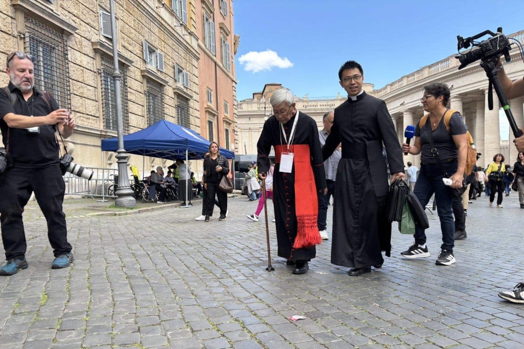 Retired Hong Kong Cardinal Joseph Zen left Hong Kong last Wednesday for the funeral in Rome after a local court temporarily granted the return of his passport. Photo: SCMP