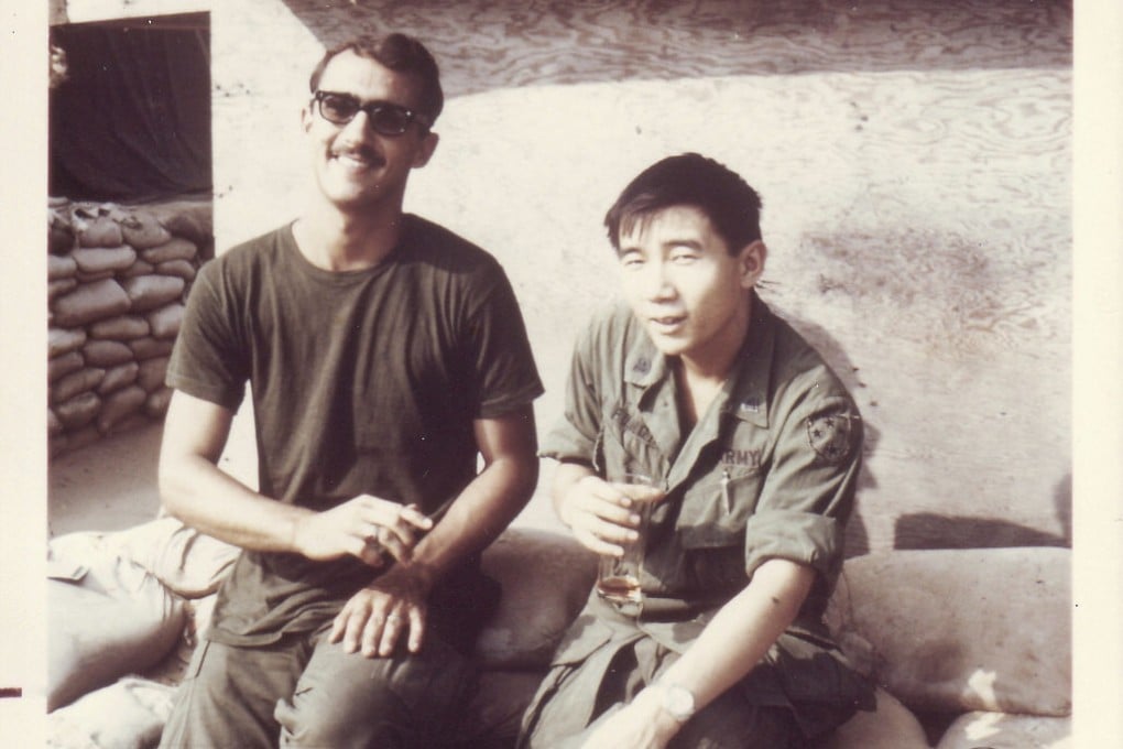 William Fong with a fellow soldier at a US military base in Vietnam in 1969. File photo: William Fong via AP