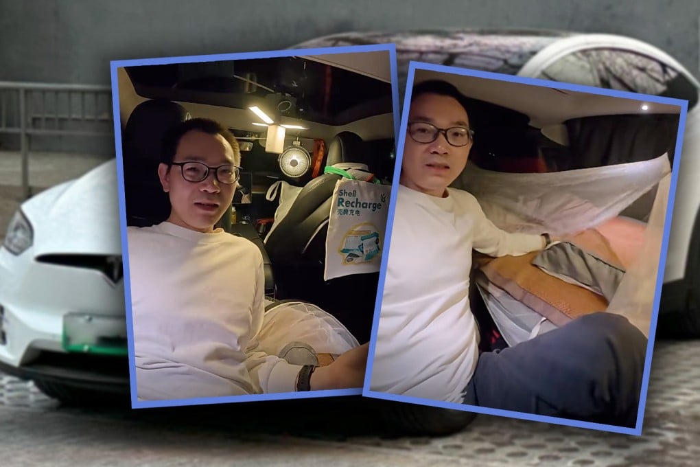 A programmer in China has lived in his car for four years, despite owning a spacious house in his hometown. Photo: SCMP composite/Shutterstock/Douyin