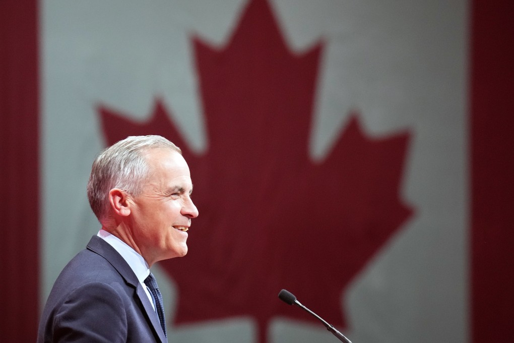 Canadian Prime Minister Mark Carney addresses supporters at the Liberal Party campaign headquarters in Ottawa on Monday. Photo: dpa