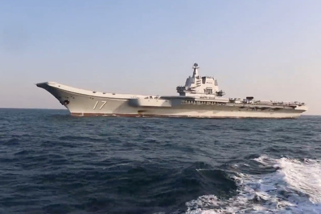 The Shandong, launched eight years ago, is China’s first domestically built aircraft carrier. Photo: Handout via Reuters