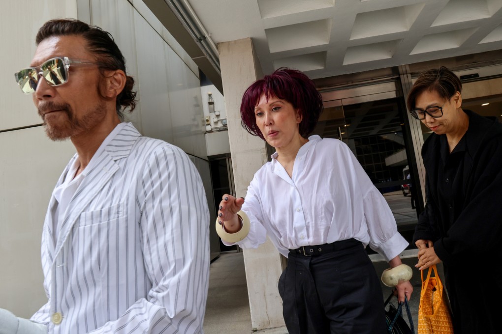 Pearl Lam (centre) leaves court in April last year. Photo: Jelly Tse