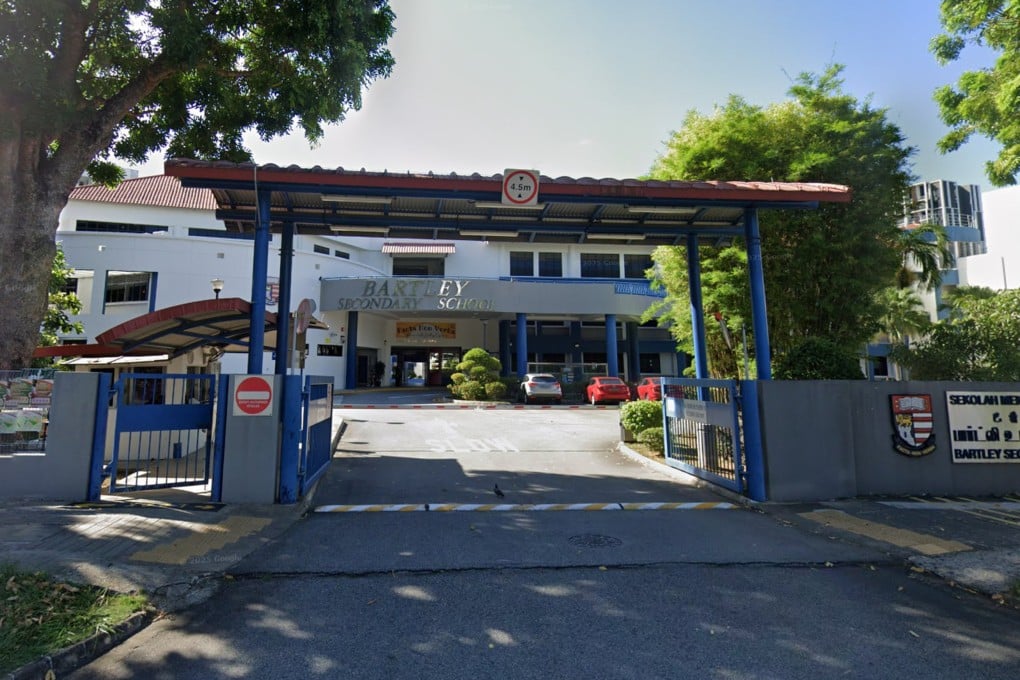 Bartley Secondary School. A Singapore secondary school student was arrested after cutting a teacher with a penknife on Monday. Photo: Google