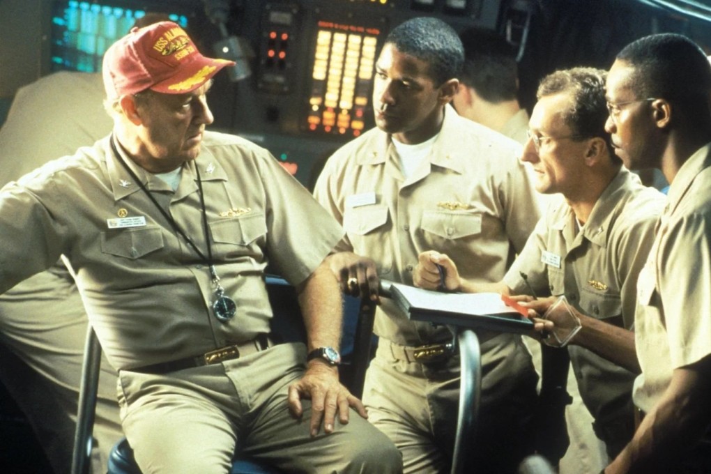 Gene Hackman (left) as the captain of a submarine armed with nuclear missiles and Denzel Washington (centre) as his executive officer in a still from Crimson Tide, the 1995 film directed by Tony Scott. Photo: Online