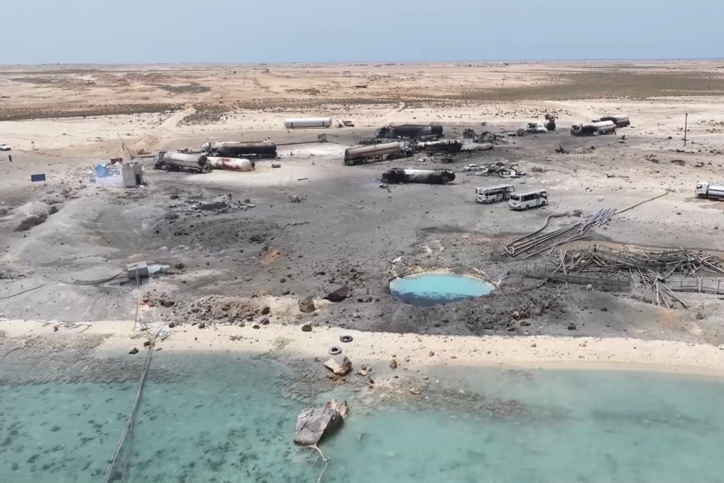 On April 18, an American strike on the Ras Isa fuel port killed at least 74 people and wounded 171 others. Photo: Al-Masirah TV via  Reuters