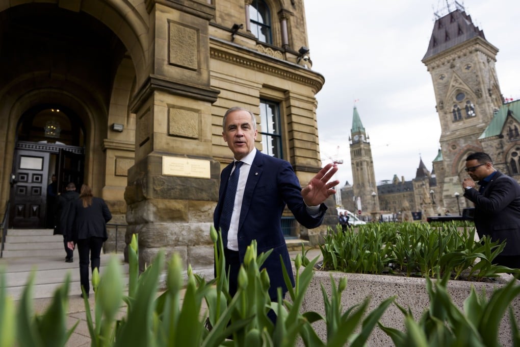 Canadian Prime Minister Mark Carney arrives at the Office of the Prime Minister and Privy Council in Ottawa on Tuesday. Photo: The Canadian Press via AP