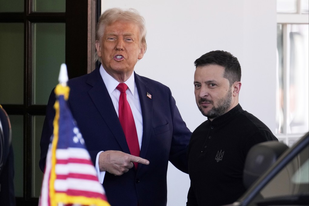 US President Donald Trump and Ukraine President Volodymyr Zelensky at the White House in February. File photo: AP