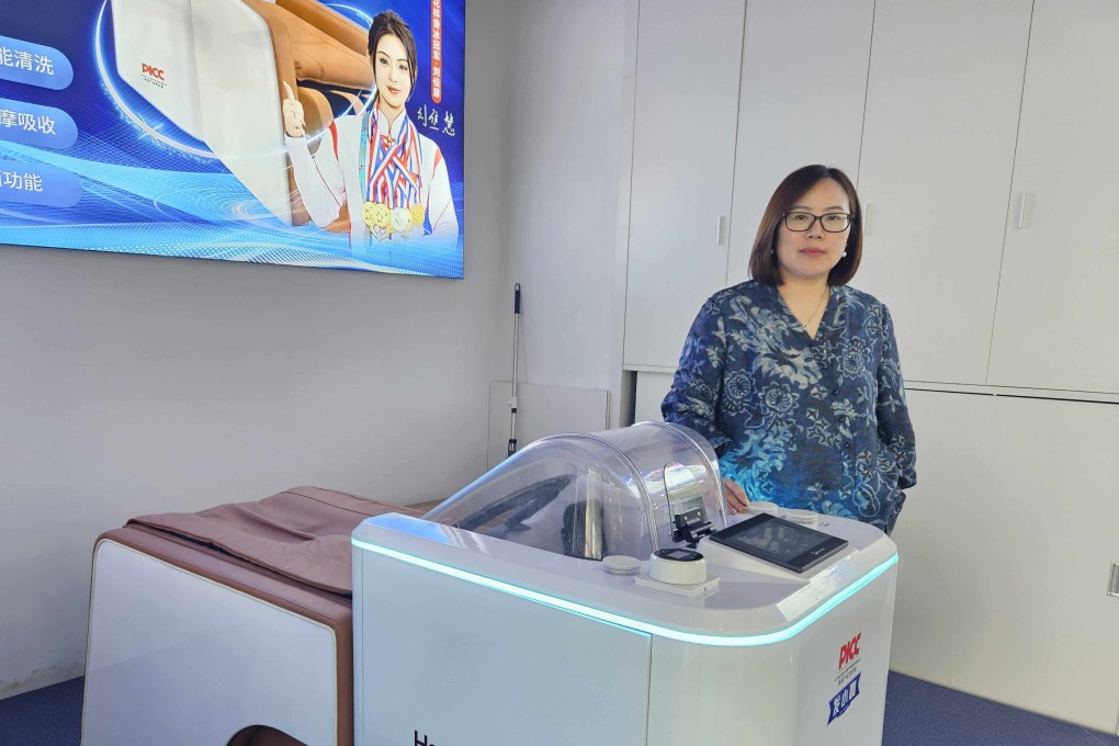 He Qiufeng, chairwoman of Guangdong Sheng Tai Health Technology Group. Photo: Coco Feng