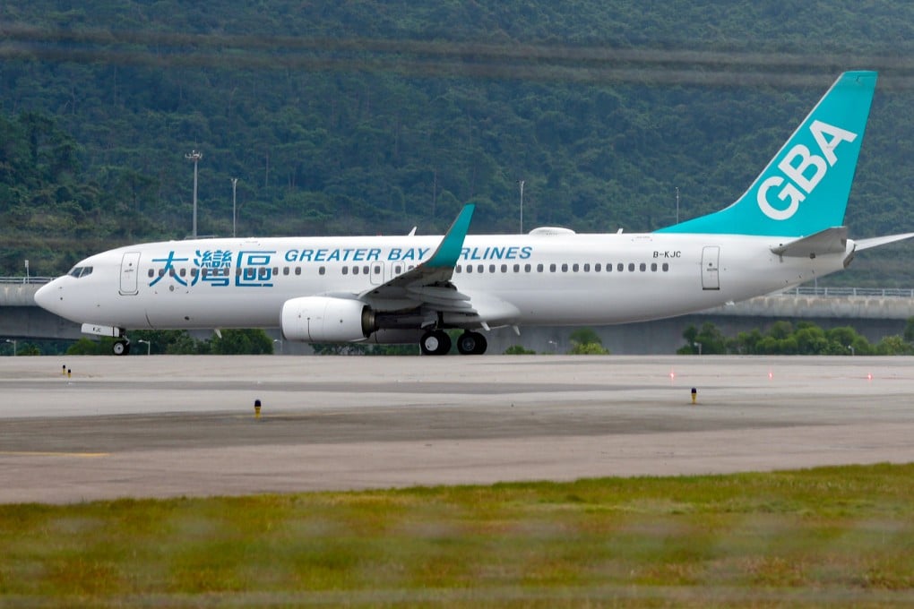 A Greater Bay Airlines airplane taxis at Hong Kong airport. Photo: Yik Yeung-man