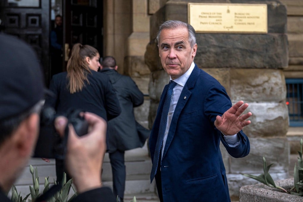 Canadian PM Mark Carney arrives at the Office of the Prime Minister and Privy Council on Tuesday. Photo: AFP