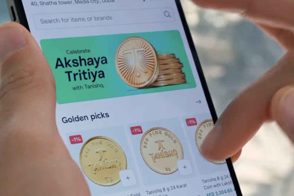 Dubai-based app Careem can be used to buy 24-carat gold coins. Orders worth up to US$2,700 can be delivered to your door by Uber. Photo: Instagram/@careemuae