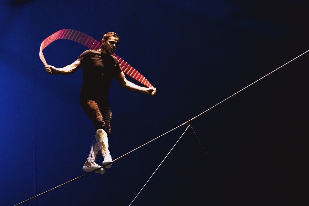 Vicente Quirós training for Kooza in Seattle. Photo: Jocelyn Tam