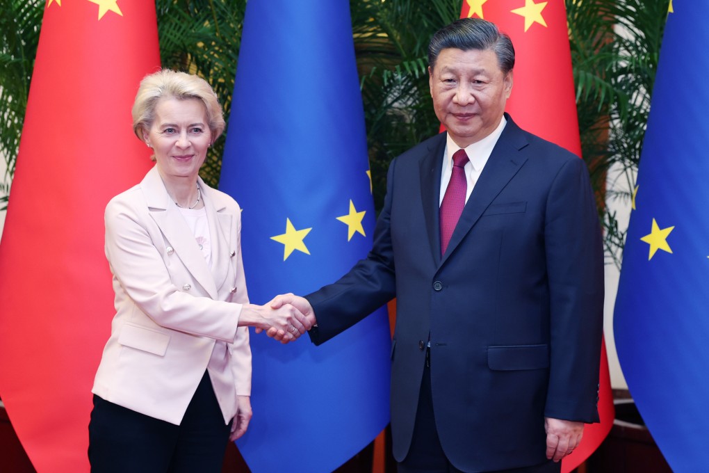 Chinese President Xi Jinping meets European Commission President Ursula von der Leyen in Beijing in April 2023. The EU-China Comprehensive Agreement on Investment (CAI) has been frozen at the ratification stage by the European Parliament. Photo: Xinhua