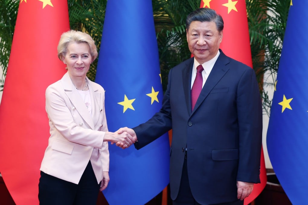 Chinese President Xi Jinping meets European Commission President Ursula von der Leyen in Beijing in April 2023. The EU-China Comprehensive Agreement on Investment (CAI) has been frozen at the ratification stage by the European Parliament. Photo: Xinhua
