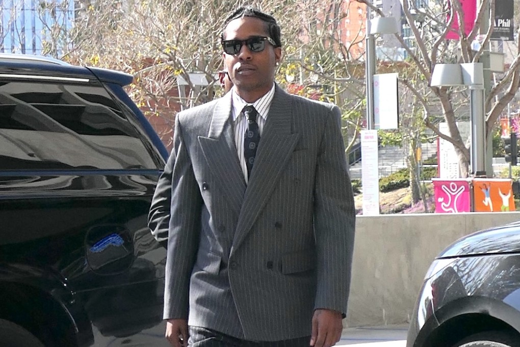 A$AP Rocky, co-host of the Met Gala, arrives at court in Los Angeles, California, where he faced firearms charges of which he was later acquitted. The American rapper made a point of wearing tailored suits for his court appearances. Photo: Getty Images