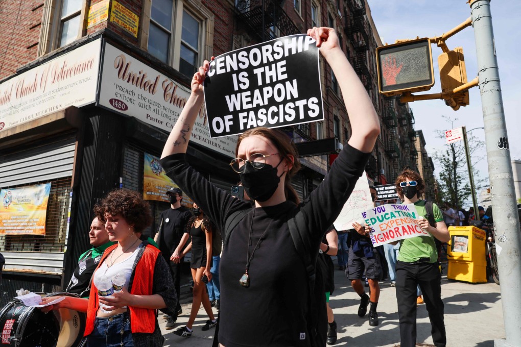Protesters demand an end to ICE enforcement, among other issues in New York last month.   Photo: AFP