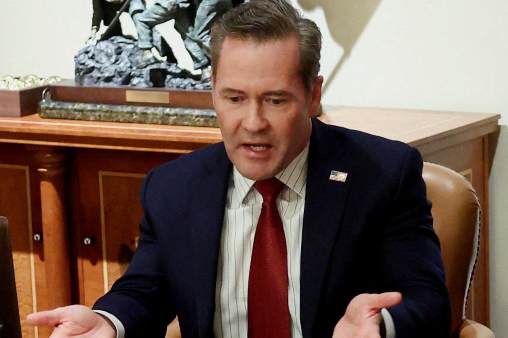US National Security Adviser Mike Waltz speaks during a meeting with US President Donald Trump and US ambassadors in the Cabinet Room of the White House in Washington on March 25. Photo: AFP