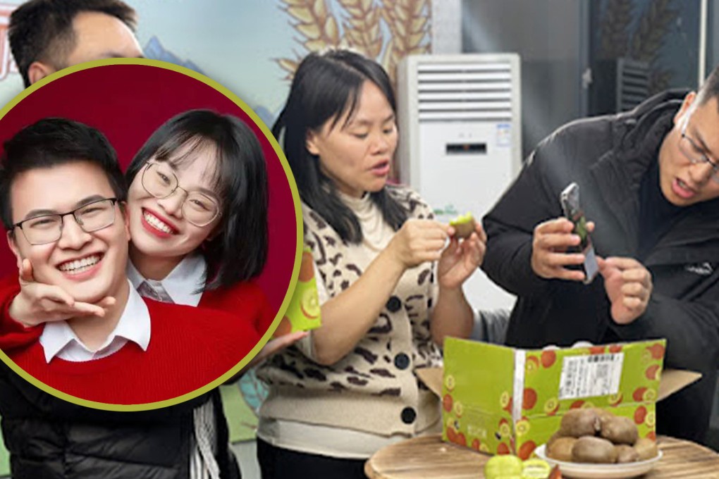 A burned-out influencer couple in China with 15 million fans online have decided to quit after 1,000 live-streams over a five-year period. Photo: SCMP composite/Douyin/Xinhua