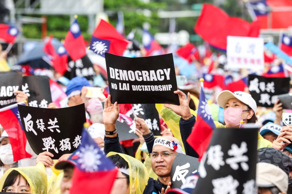 Protesters show frustration during a Taipei rally on April 26. Photo: AFP