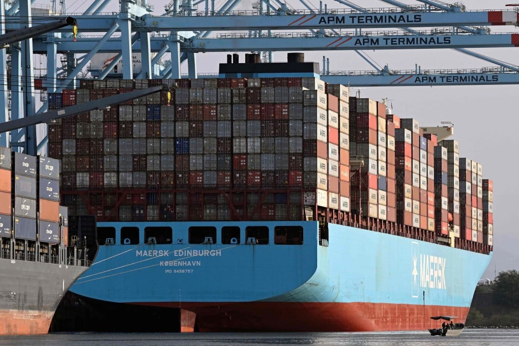 Mexican Navy officers patrol on a boat in the Lazaro Cardenas Cargo Port on April 25. Photo: AFP