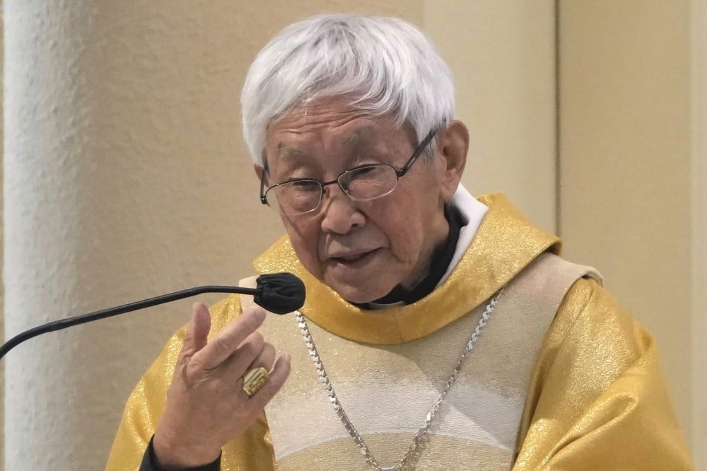 Retired Catholic Cardinal Joseph Zen attends a mass at the Holy Cross Church in Hong Kong on May 24, 2022. Photo: AP
