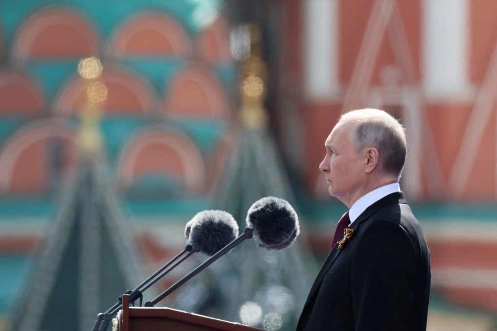 Russian President Vladimir Putin at the military parade on Victory Day, which marks the 78th anniversary of the victory over Nazi Germany in World War Two, in Red Square in central Moscow, Russia, on May 9, 2023. Photo: Sputnik/ Pool via Reuters