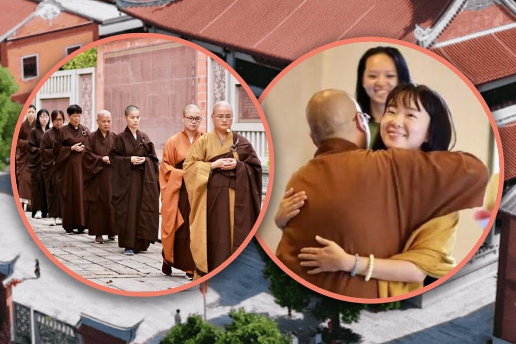 A female-only temple in China has gone viral for offering free food and lodging to help women find inner peace. Photo: SCMP composite/Sina