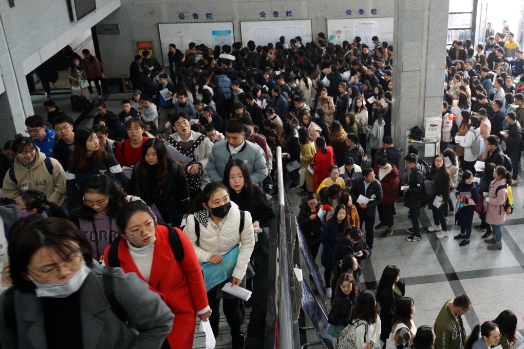 More Chinese are vying for secure and stable “iron rice bowl” jobs, with over 3.2 million people signing up for the public service exam last year. Photo: Xinhua