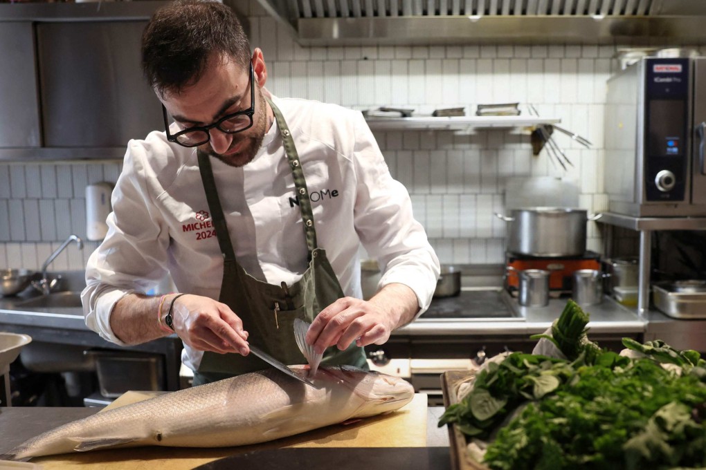 French-Israeli chef Matan Zaken at his Michelin-star restaurant Nhome in Paris. He is an advocate of using artificial intelligence to create new recipes and flavour combinations. Photo: AFP