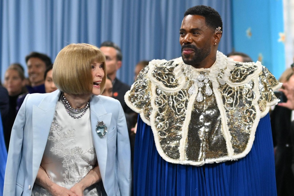 Vogue editor-in-chief Anna Wintour and US actor Colman Domingo arrive for the 2025 Met Gala at the Metropolitan Museum of Art in New York. A host of stars paraded on the red carpet at the fundraising event. Photo: AFP