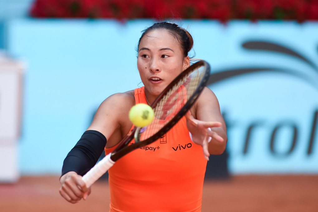 Zheng Qinwen in action during her disappointing second-round exit to world No 34 Anastasia Potapova in April. Photo: Xinhua