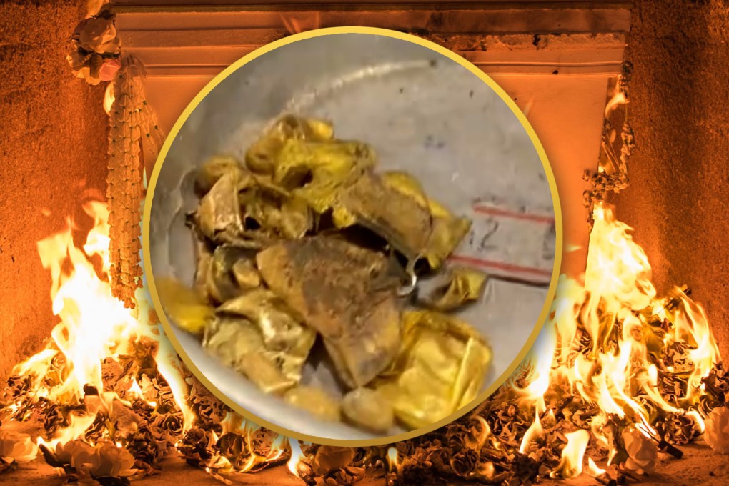 A funeral home worker in Thailand has revealed how he takes gold teeth from cremated ashes and melts them into gold bars. Photo: SCMP composite/Shutterstock/TikTok