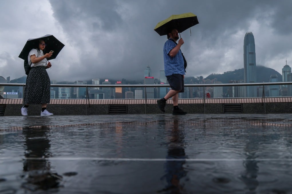 Gloomy skies hang over the Tsim Sha Tsui waterfront on Wednesday. Photo: Jelly Tse
