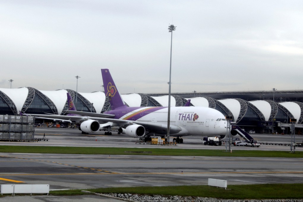 Thai Airways said that flights to destinations in Europe and South Asia would be diverted on Wednesday. Photo: Reuters