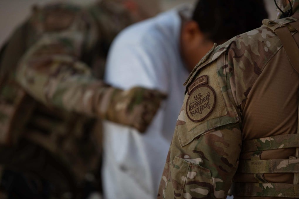 US Customs and Border Protection assisting with deportation of illegal aliens at Biggs Army Airfield, in Fort Bliss, Texas. File photo: US Army via AFP
