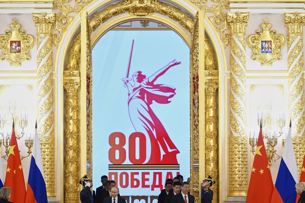 Russian President Vladimir Putin and his Chinese counterpart Xi Jinping enter a hall during their talks at the Kremlin in Moscow on Thursday. Photo: AP