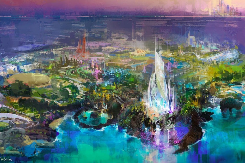 An artist’s rendering shows a Disney theme park resort which the Walt Disney Company and developer Miral plan to construct in Abu Dhabi. Photo: Reuters
