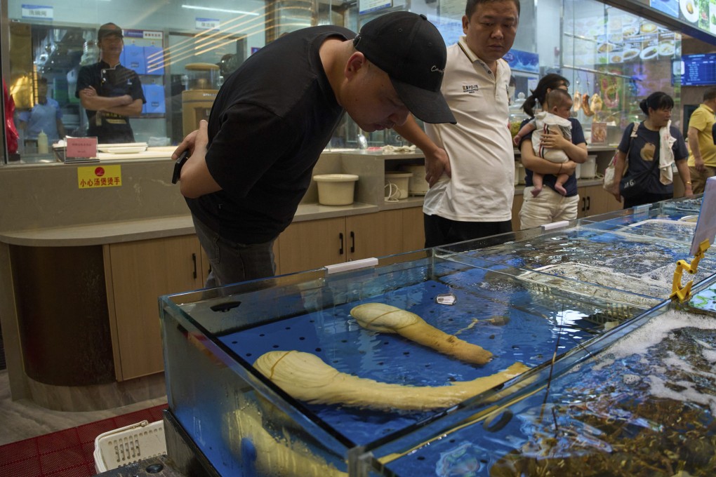 Geoducks at a restaurant in Sanya in China’s Hainan province. US exporters of the clam have seen orders dry up after China retaliated against Donald Trump’s tariffs, leaving the door open for Canadian exporters to raise their prices. Photo: AP