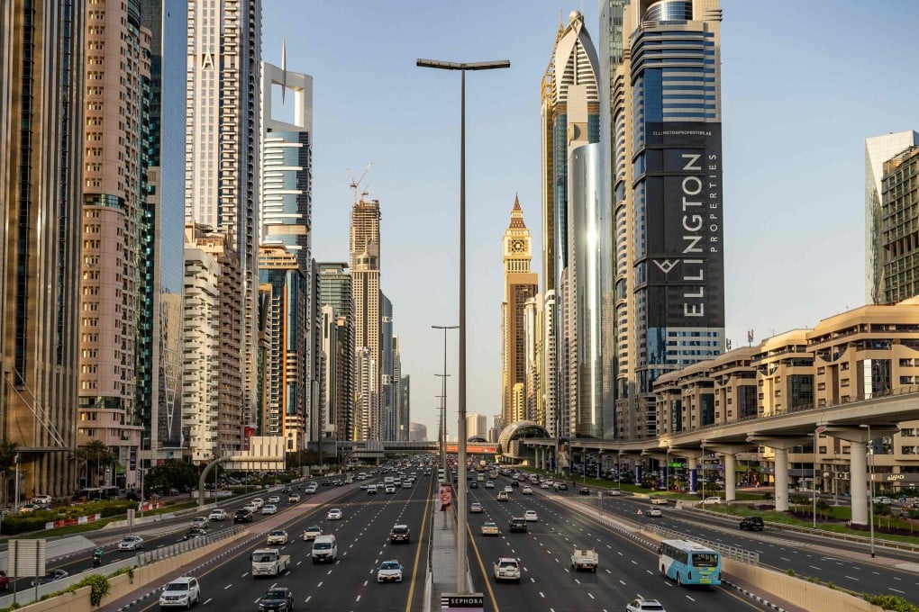 Traffic along the Sheikh Zayed Road in Dubai on March 24, 2025. Photo: AFP