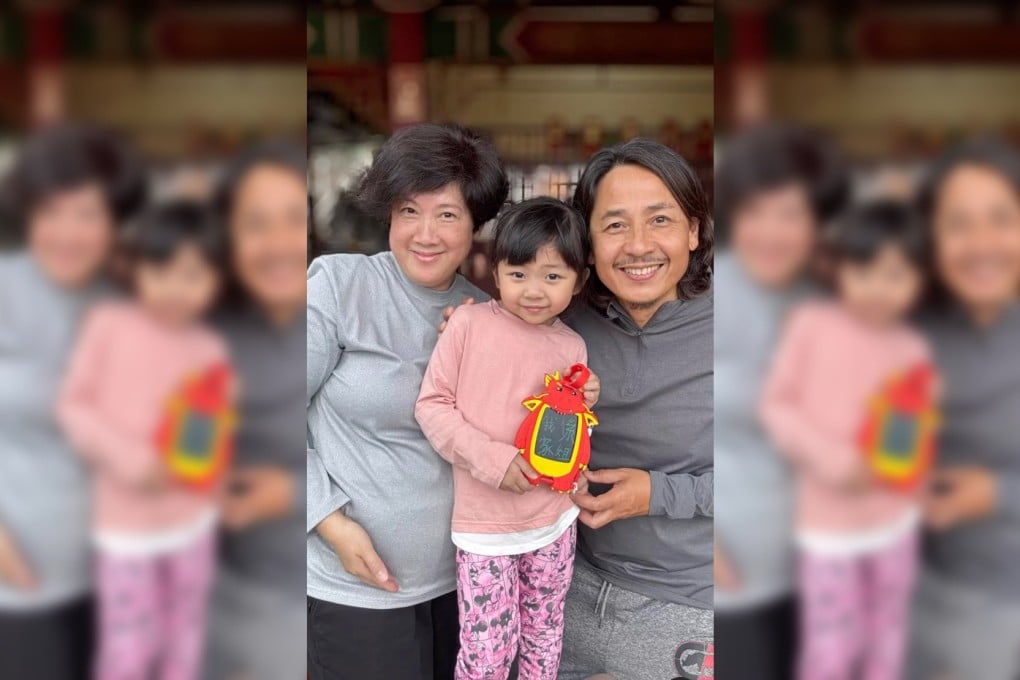 Chan Lai-lai, wife of local actor Brian Wong, is expecting her second child at the age of 58. Photo: Instagram/@briancfwong
